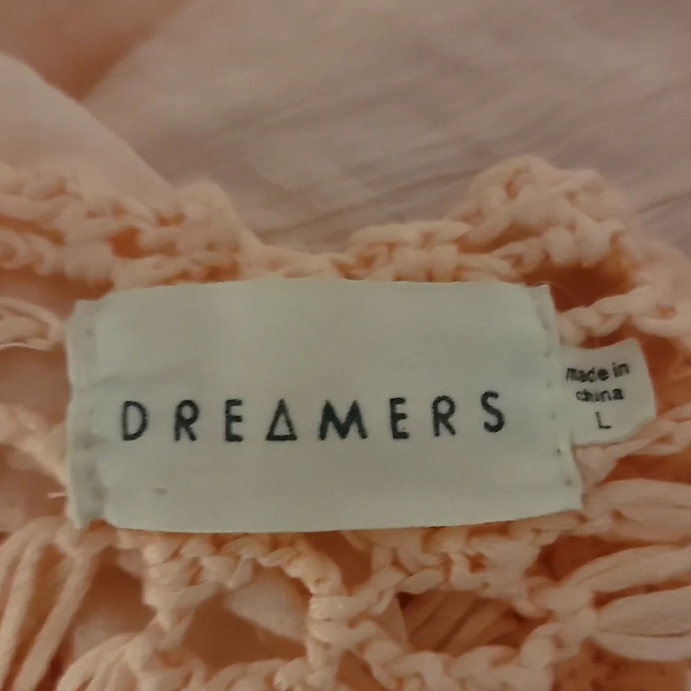 Dreamers Peach Crochet Trim Blouse - Picture 3 of 3